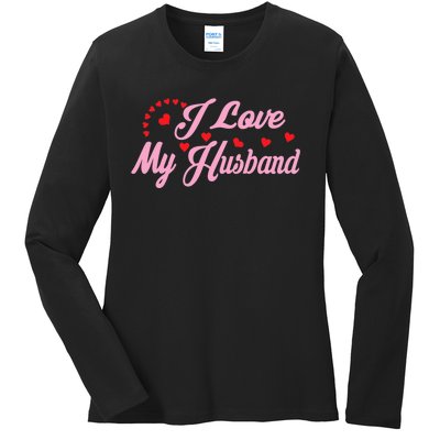 Wo I Love My Husband Wo's Coupless Ladies Long Sleeve Shirt