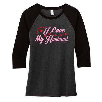 Wo I Love My Husband Wo's Coupless Women's Tri-Blend 3/4-Sleeve Raglan Shirt