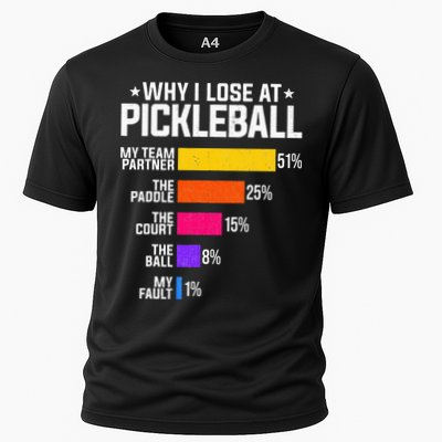Why I Lose At Pickleball Humor Funny Pickleballers Performance Shirt