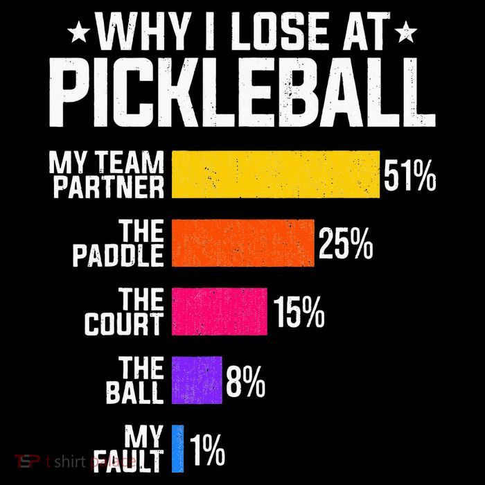 Why I Lose At Pickleball Humor Funny Pickleballers Tall T-Shirt