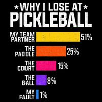 Why I Lose At Pickleball Humor Funny Pickleballers Bag