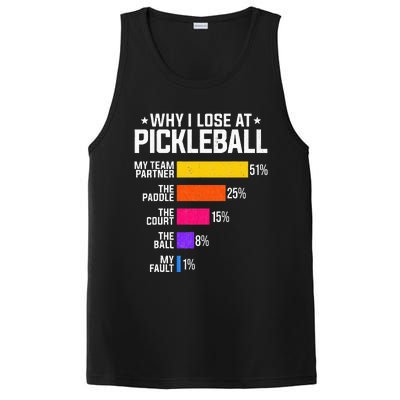 Why I Lose At Pickleball Humor Funny Pickleballers PosiCharge Competitor Tank