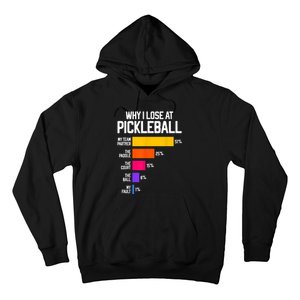 Why I Lose at Pickleball Humor Funny Pickleballers Hoodie