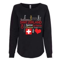 Why I Love Switzerland Womens California Wash Sweatshirt