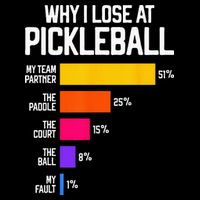 Why I Lose At Pickleball Humor Funny Pickleballers Backpack