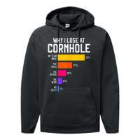 Why I Lose At Cornhole Humor Toss Like A Boss Performance Fleece Hoodie