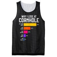 Why I Lose At Cornhole Humor Toss Like A Boss Mesh Reversible Basketball Jersey Tank