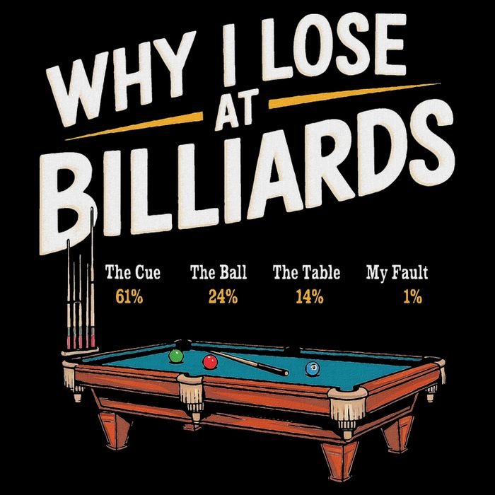 Why I Lose At Billiards Pool Player Billiard Snooker Funny Drawstring Bag
