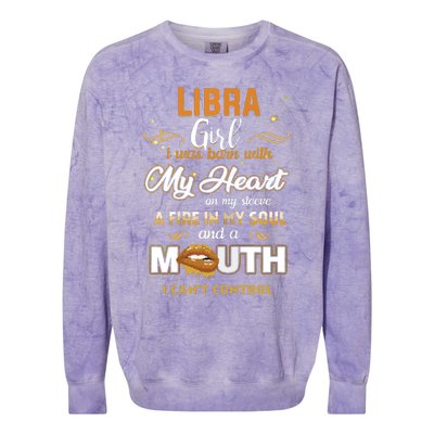 Womens Im Libra September 23 October 22 Birthday Colorblast Crewneck Sweatshirt