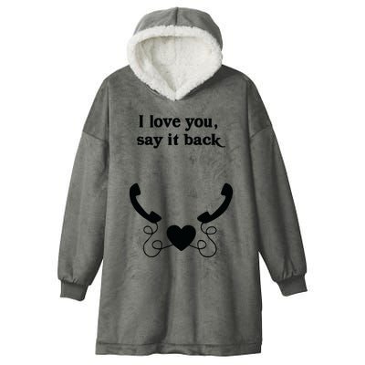 W0ahhkate I Love You Say It Back Hooded Wearable Blanket