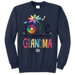 Womens I Love Being Called Grandma Daisy Flower Cute Mother's Day Sweatshirt