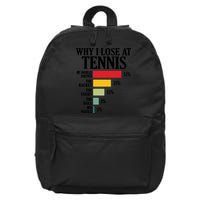 Why I Lose At Tennis 16 in Basic Backpack