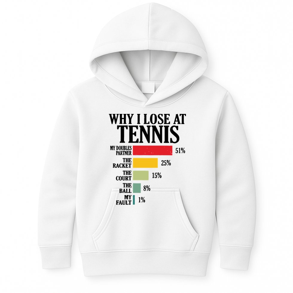 Why I Lose At Tennis Kids Hoodie