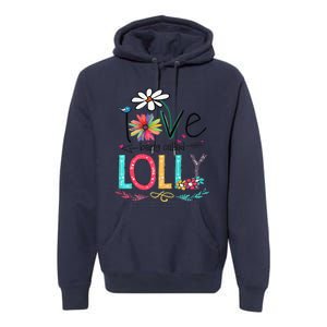 Womens I Love Being Called Lolly Sunflower Mother's Day Premium Hoodie