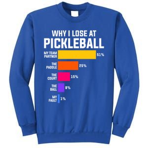 Why I Lose Pickleball: Funny Pickleball Humor Great Gift Sweatshirt