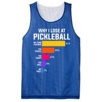 Why I Lose Pickleball: Funny Pickleball Humor Great Gift Mesh Reversible Basketball Jersey Tank