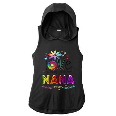 Womens I Love Being Called Nana Daisy Flower Cute Mother's Day Ladies PosiCharge Tri-Blend Wicking Draft Hoodie Tank