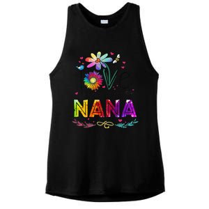 Womens I Love Being Called Nana Daisy Flower Cute Mother's Day Ladies PosiCharge Tri-Blend Wicking Tank