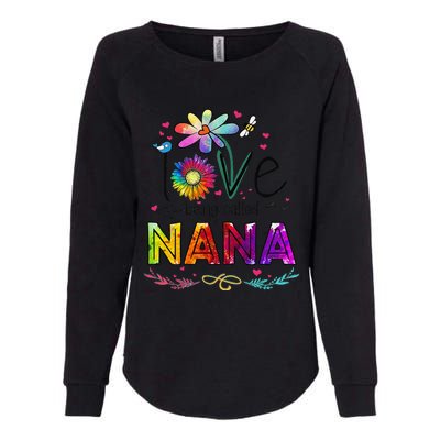 Womens I Love Being Called Nana Daisy Flower Cute Mother's Day Womens California Wash Sweatshirt