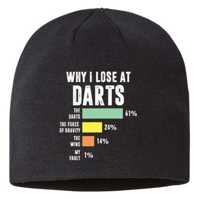 Why I Lose At Darts Funny Darts Player Sustainable Beanie