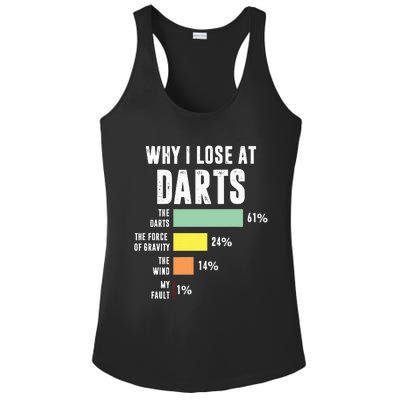 Why I Lose At Darts Funny Darts Player Ladies PosiCharge Competitor Racerback Tank