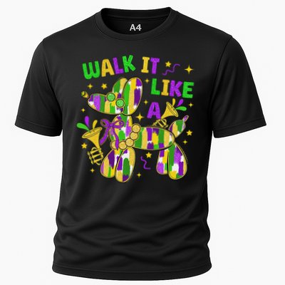 Walk It Like A Dog Happy Mardi Gras New Orleans Fat Tuesday Cooling Performance Crew T-Shirt