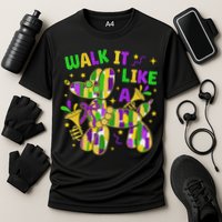 Walk It Like A Dog Happy Mardi Gras New Orleans Fat Tuesday Cooling Performance Crew T-Shirt