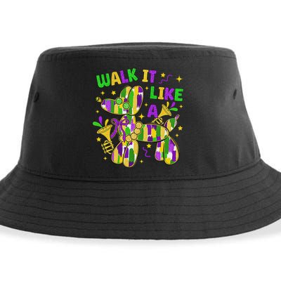 Walk It Like A Dog Happy Mardi Gras New Orleans Fat Tuesday Sustainable Bucket Hat