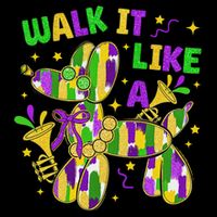 Walk It Like A Dog Happy Mardi Gras New Orleans Fat Tuesday 16 in Basic Backpack