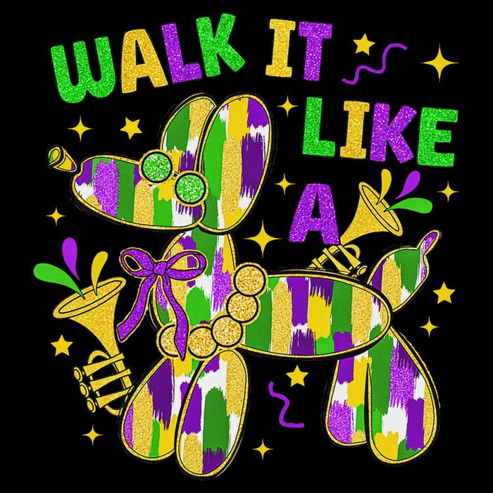 Walk It Like A Dog Happy Mardi Gras New Orleans Fat Tuesday 16 in Basic Backpack