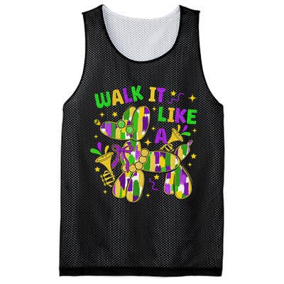 Walk It Like A Dog Happy Mardi Gras New Orleans Fat Tuesday Mesh Reversible Basketball Jersey Tank
