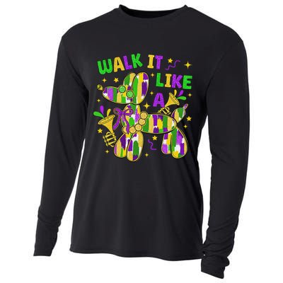 Walk It Like A Dog Happy Mardi Gras New Orleans Fat Tuesday Cooling Performance Long Sleeve Crew