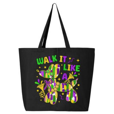 Walk It Like A Dog Happy Mardi Gras New Orleans Fat Tuesday 25L Jumbo Tote