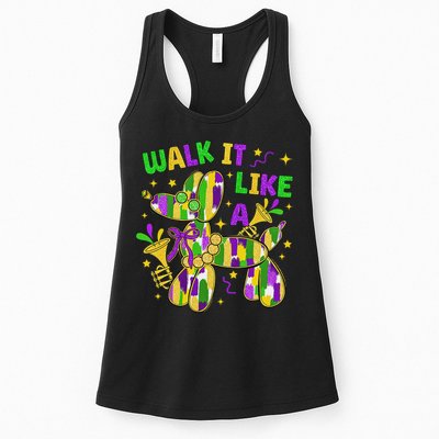 Walk It Like A Dog Happy Mardi Gras New Orleans Fat Tuesday Womens Tank Top
