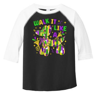 Walk It Like A Dog Happy Mardi Gras New Orleans Fat Tuesday Toddler Fine Jersey T-Shirt