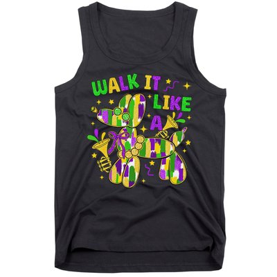 Walk It Like A Dog Happy Mardi Gras New Orleans Fat Tuesday Tank Top