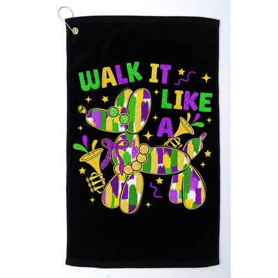 Walk It Like A Dog Happy Mardi Gras New Orleans Fat Tuesday Golf Towel
