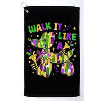 Walk It Like A Dog Happy Mardi Gras New Orleans Fat Tuesday Golf Towel