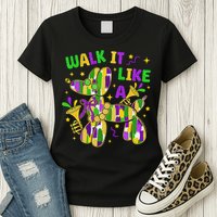 Walk It Like A Dog Happy Mardi Gras New Orleans Fat Tuesday Womens T-Shirt