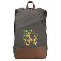 Walk It Like A Dog Happy Mardi Gras New Orleans Fat Tuesday Cotton Canvas Backpack