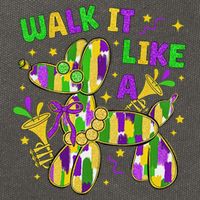 Walk It Like A Dog Happy Mardi Gras New Orleans Fat Tuesday Cotton Canvas Backpack