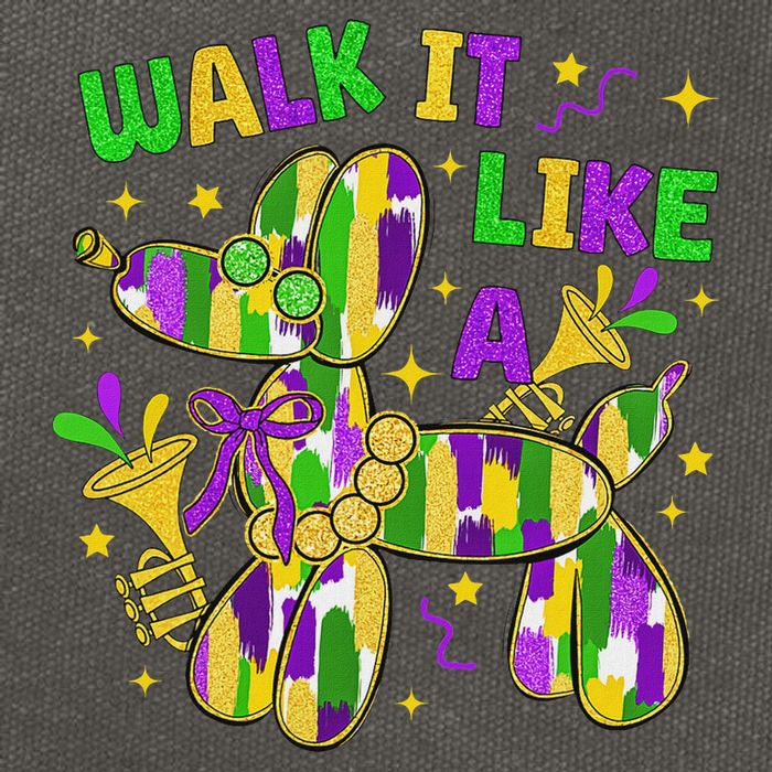 Walk It Like A Dog Happy Mardi Gras New Orleans Fat Tuesday Cotton Canvas Backpack