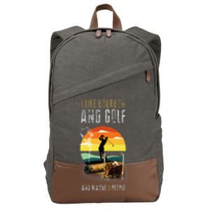 Whiskey I Like Bourbon and Golf and Maybe 3 People Cotton Canvas Backpack