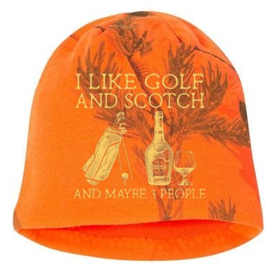 Whiskey I Like Bourbon and Golf and Maybe 3 People Kati - Camo Knit Beanie