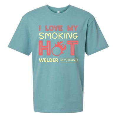 Welder I Love My Smoking Hot Welder Husband Sueded Cloud Jersey T-Shirt