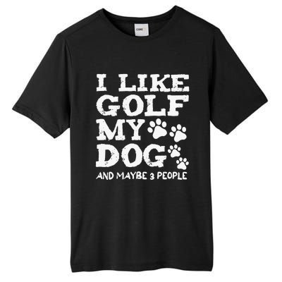 Whiskey I Like Bourbon and Golf and Maybe 3 People Tall Fusion ChromaSoft Performance T-Shirt