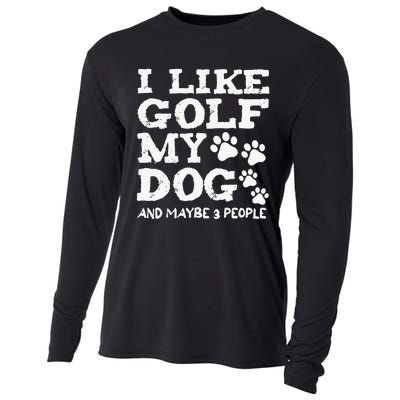 Whiskey I Like Bourbon and Golf and Maybe 3 People Cooling Performance Long Sleeve Crew