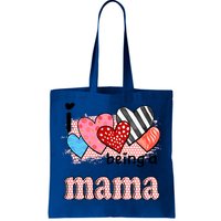 Wo I Love Being A Mama Cute Hearts Mama Gift Tote Bag