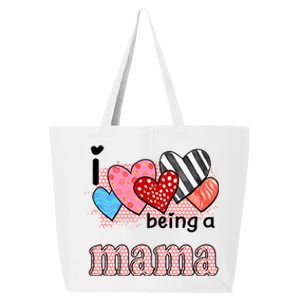 Wo I Love Being A Mama Cute Hearts Mama Gift 25L Jumbo Tote