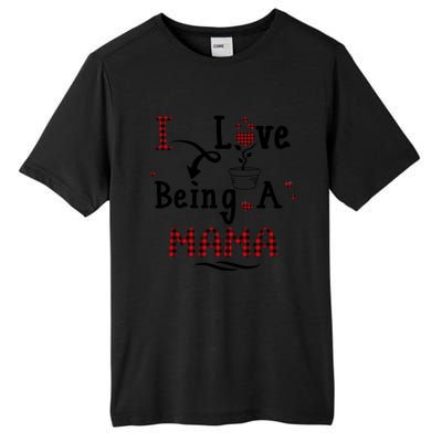 Wo I Love Being A Mama Cute Hearts Mama Funny Gift Funny Gift Tall Fusion ChromaSoft Performance T-Shirt